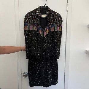 Vintage Cache Blazer & Skirt Set